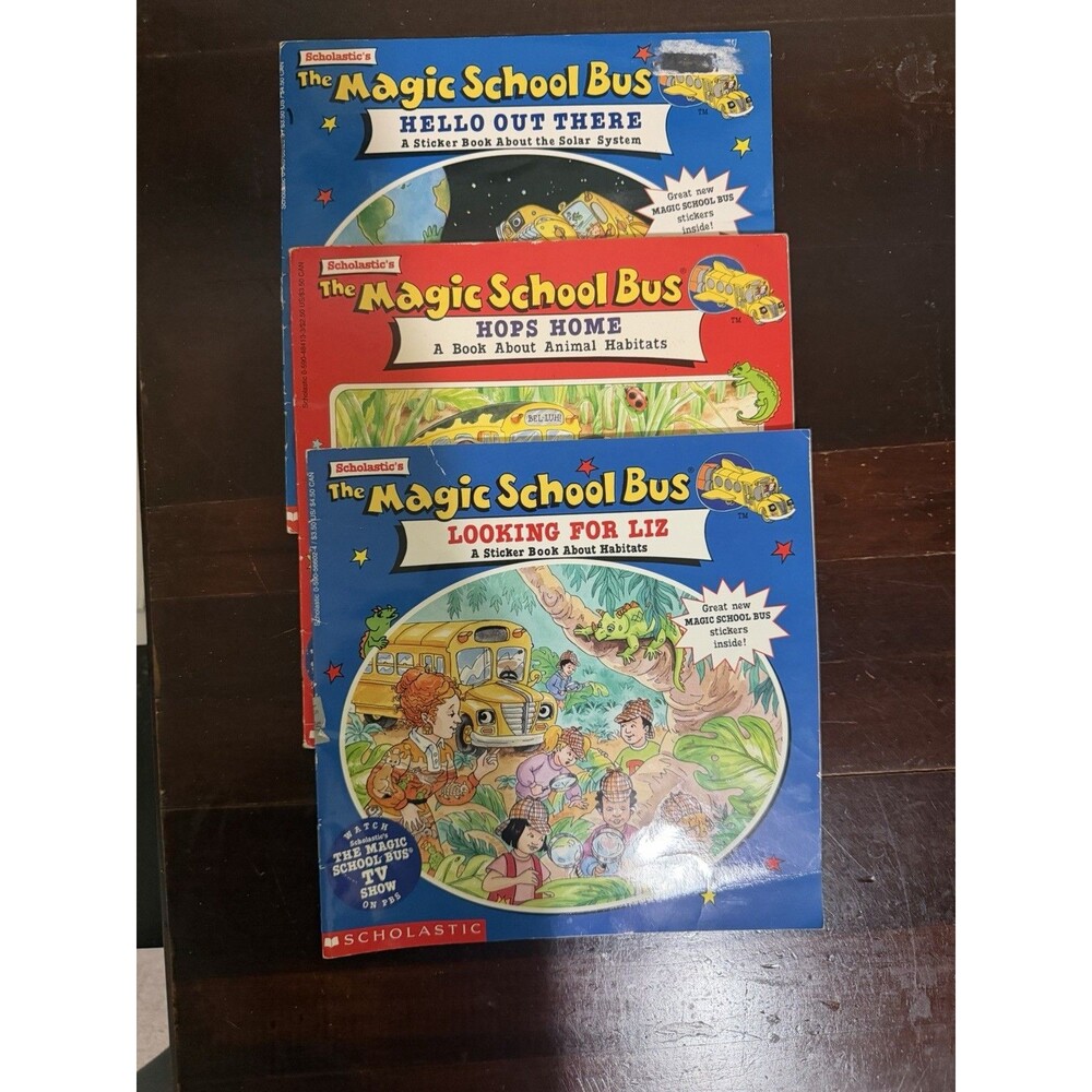 3 Vintage The Magic School Bus Books Scholastic Paperback